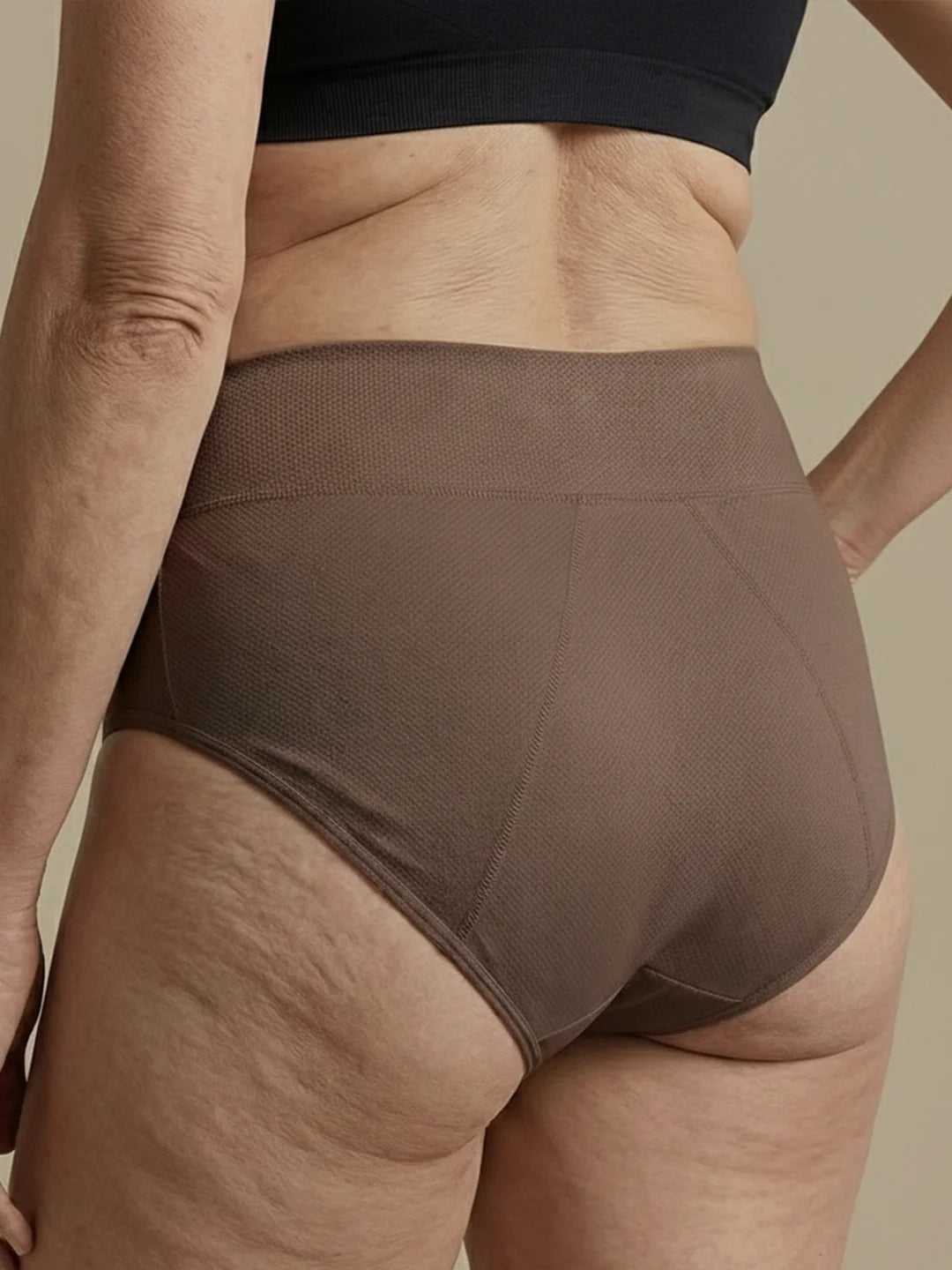 Huggster Brief | 100% à prova de fugas, dia e noite | Preto | Cuecas menstruais
