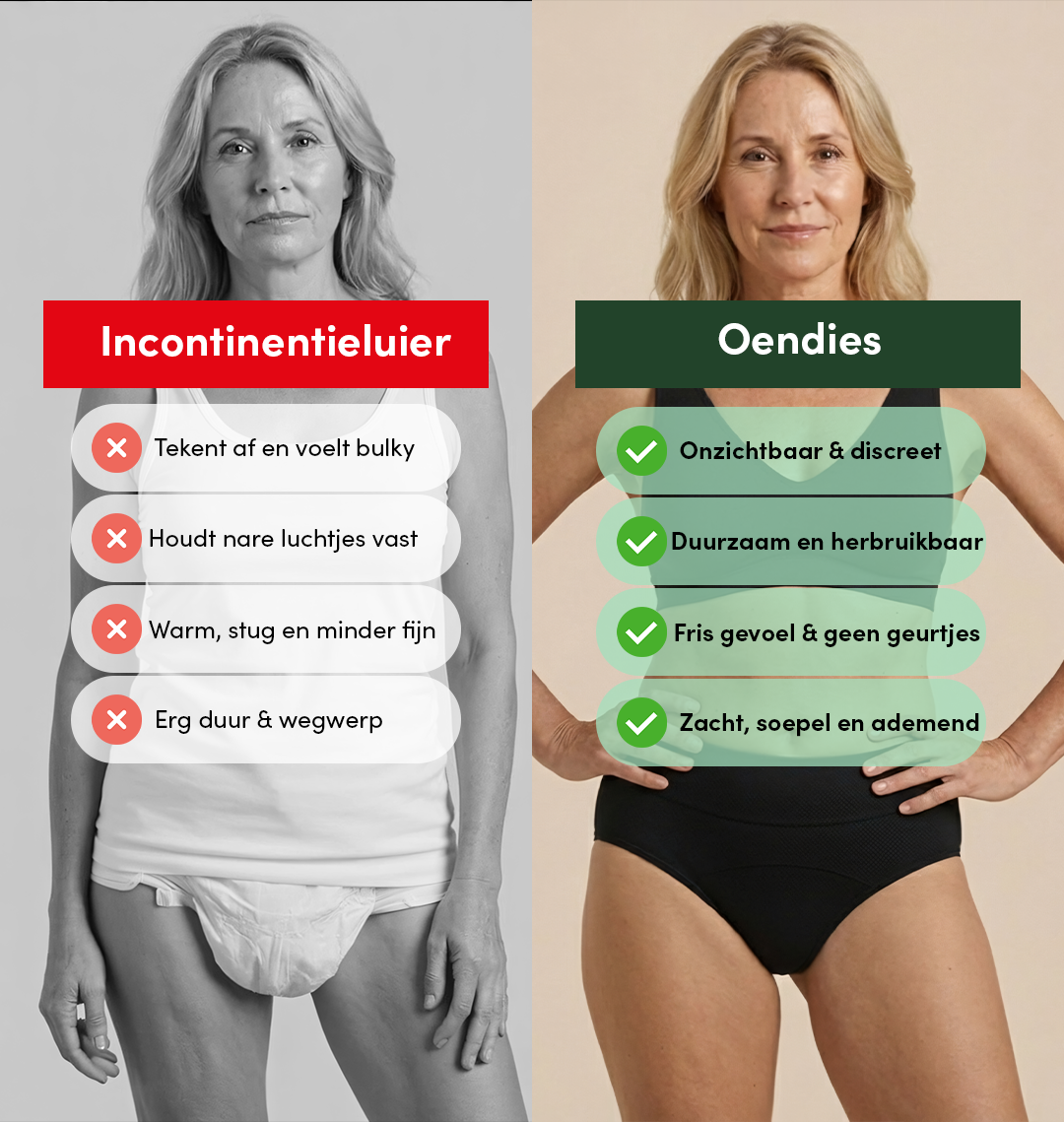 Classic Brief | Perda de urina intensa | 100% à prova de fugas, dia e noite | Preto | Cuecas menstruais