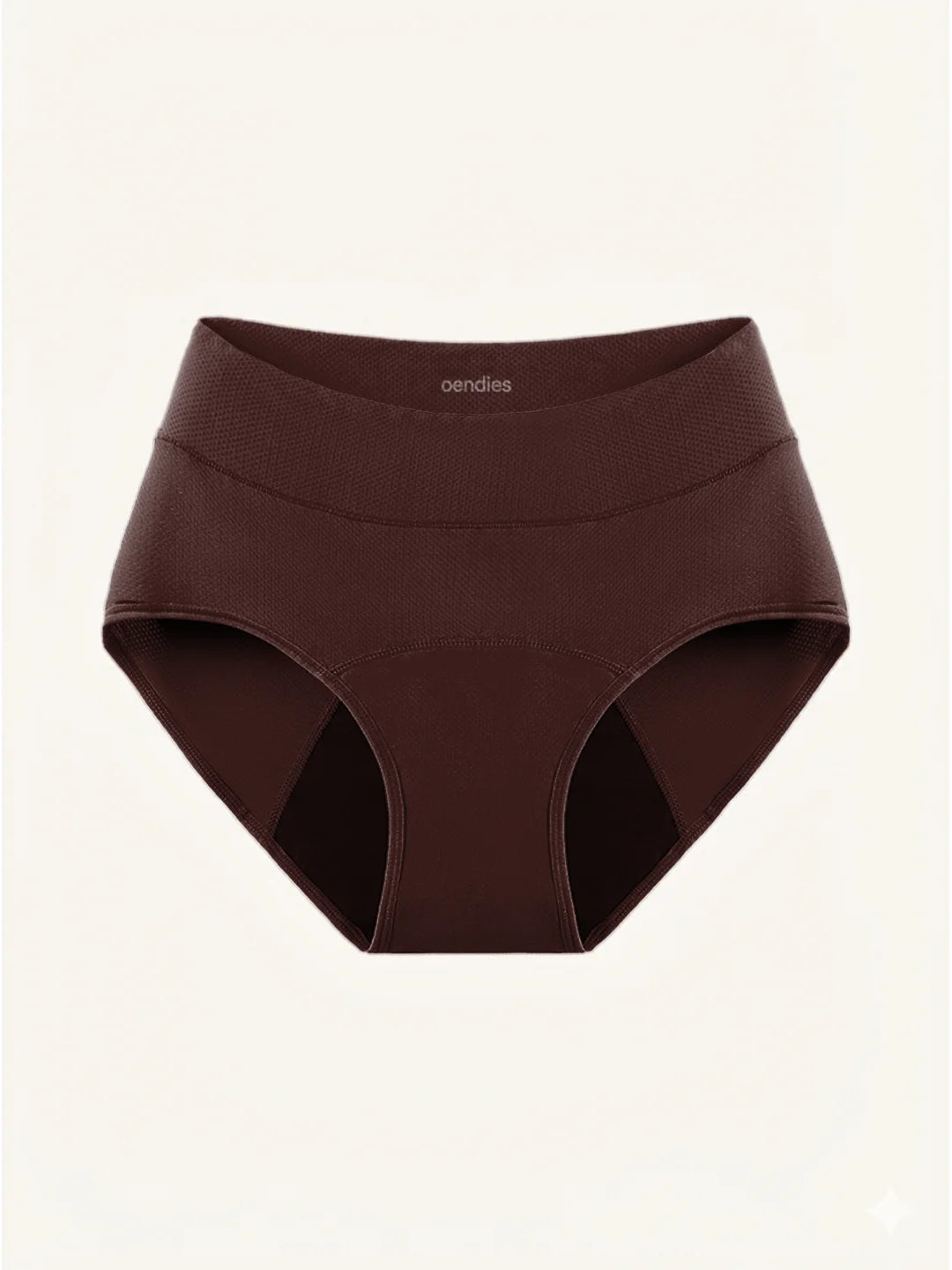 Huggster Brief | 100% ochrony przed przeciekaniem, dzień i noc | Ciemny brąz | Majtki menstruacyjne