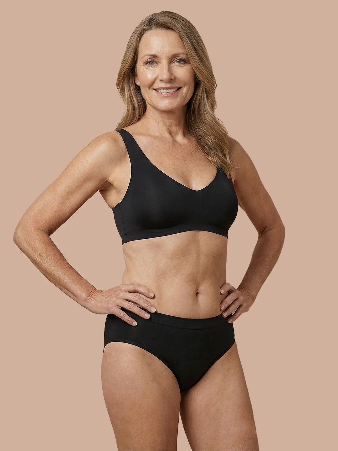 Naadloze Brief | Licht urineverlies | Ultra zacht & naadloos | 100% lekvrij & Organisch Katoen| Zwart