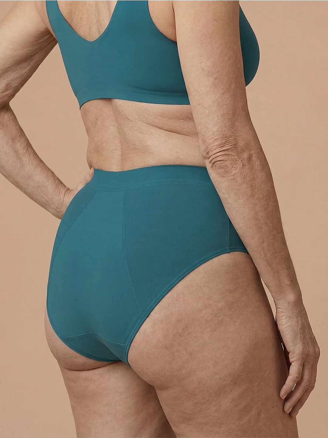 Cueca Sem Costuras | Ligeira perda de urina | Ultramacio e sem costuras | 100% à prova de fugas e algodão orgânico | Verde