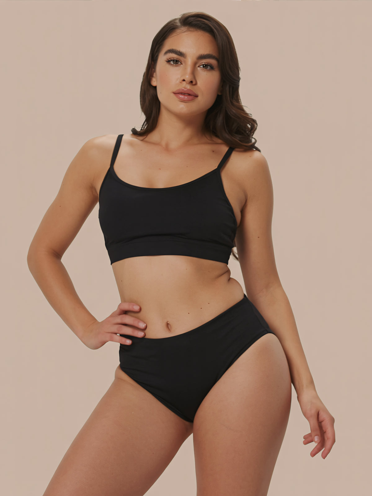 High Waist Brief | 100% à prova de fugas, dia e noite | Preto | Cuecas menstruais