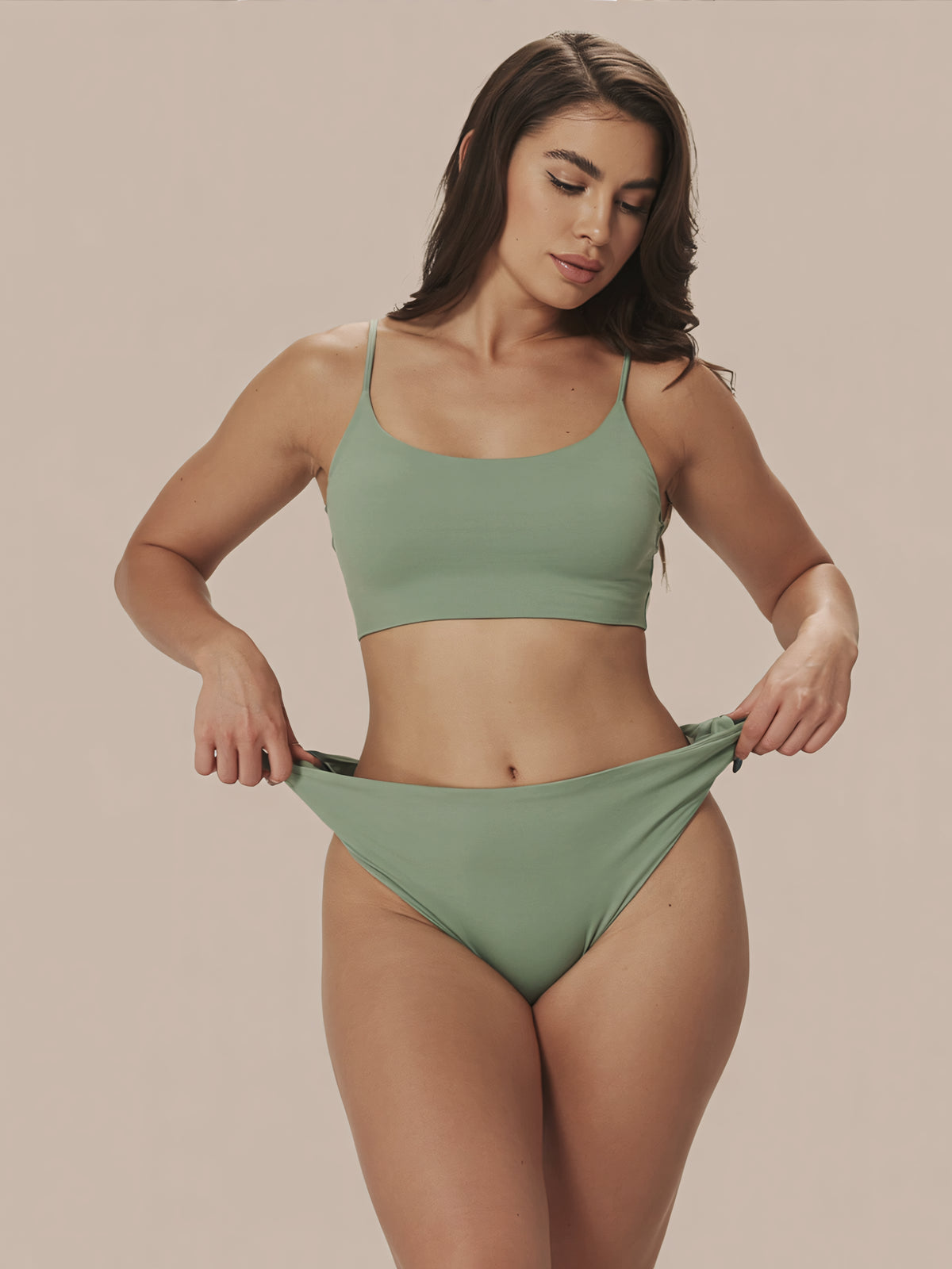 High Waist Brief | 100% à prova de fugas, dia e noite | Verde | Cuecas menstruais
