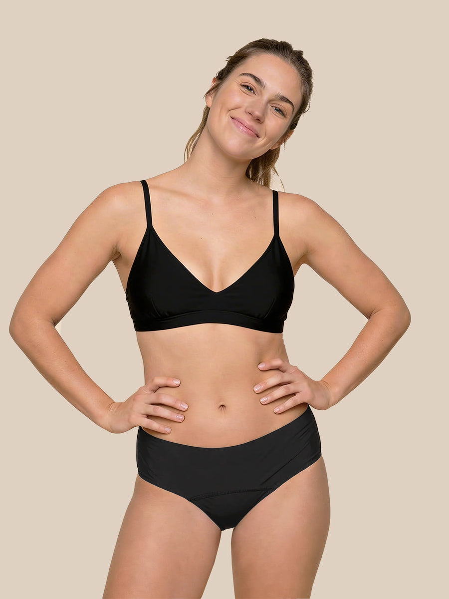 Menstruação Natação Carta Adolescentes | Extra intenso | 100% à prova de vazamentos | Preto