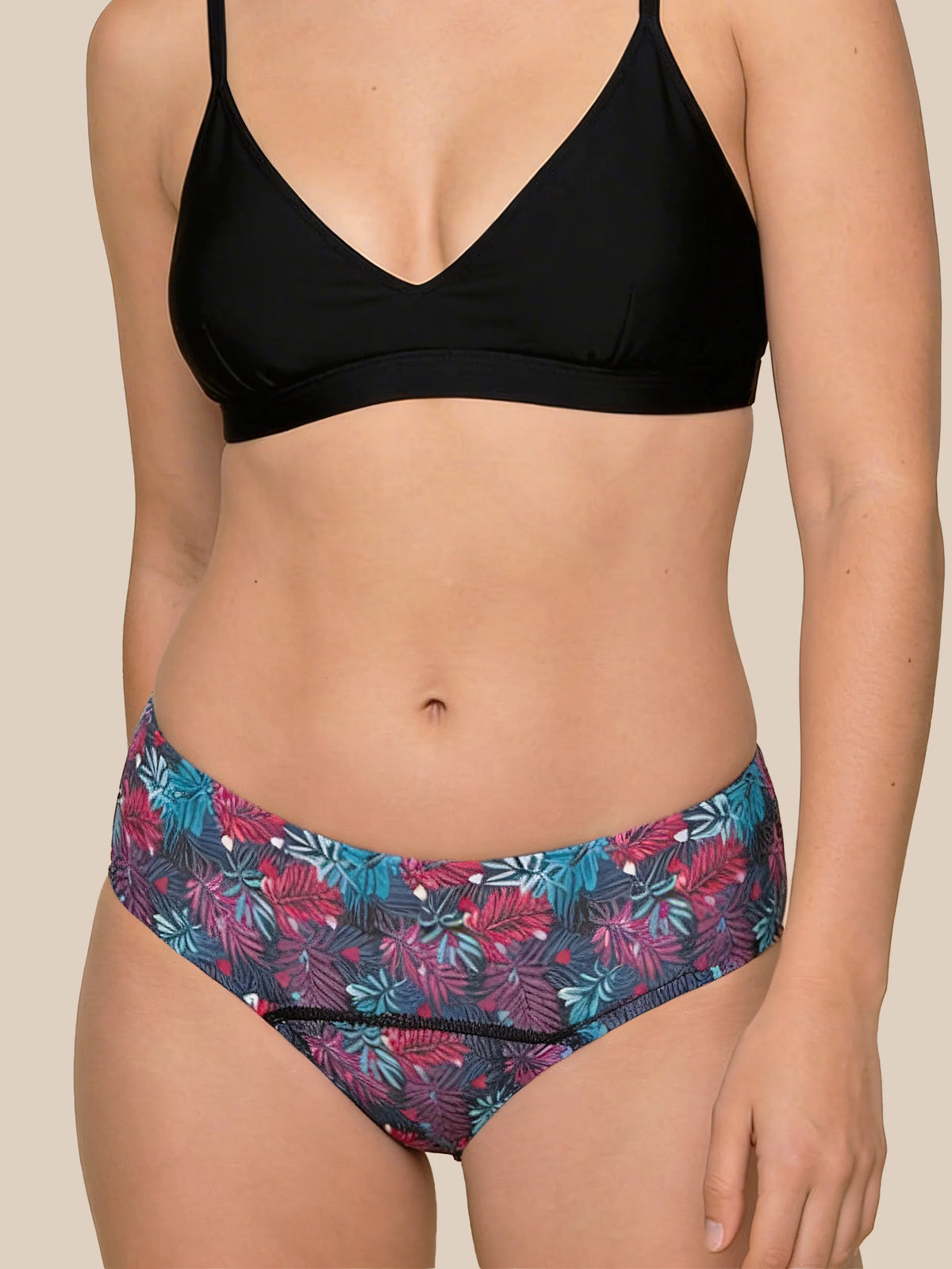 Menstruação Natação Carta Adolescentes | Extra intenso | 100% à prova de vazamentos | Floral