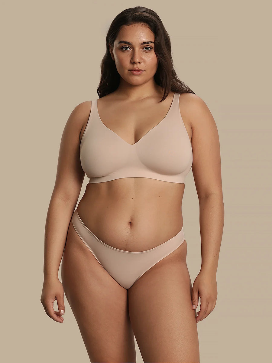 Naadloze Brazilian | Ultra zacht & naadloos | 100% lekvrij | Apricot