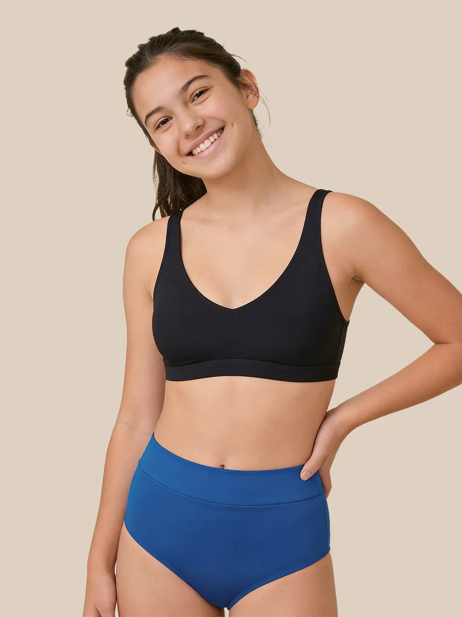 Menstruação Natação Carta Adolescentes | Extra intenso | 100% à prova de vazamentos | Azul