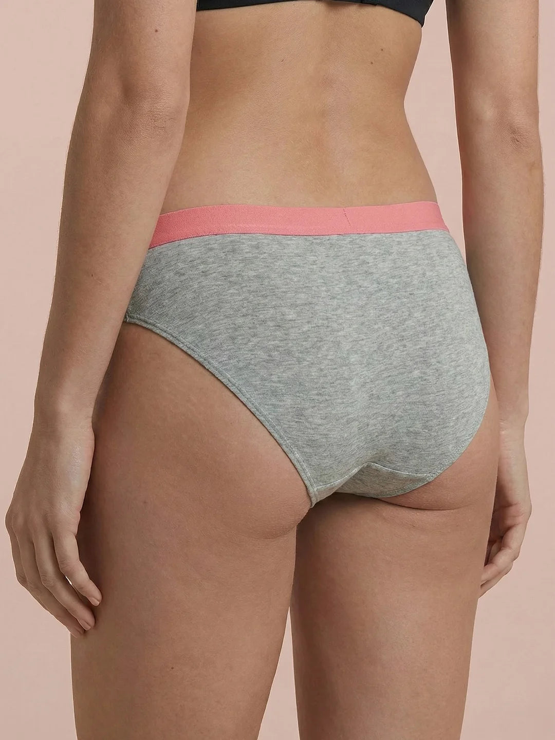 Hipster Brief | 100% à prova de fugas, dia e noite | Cinza salmão