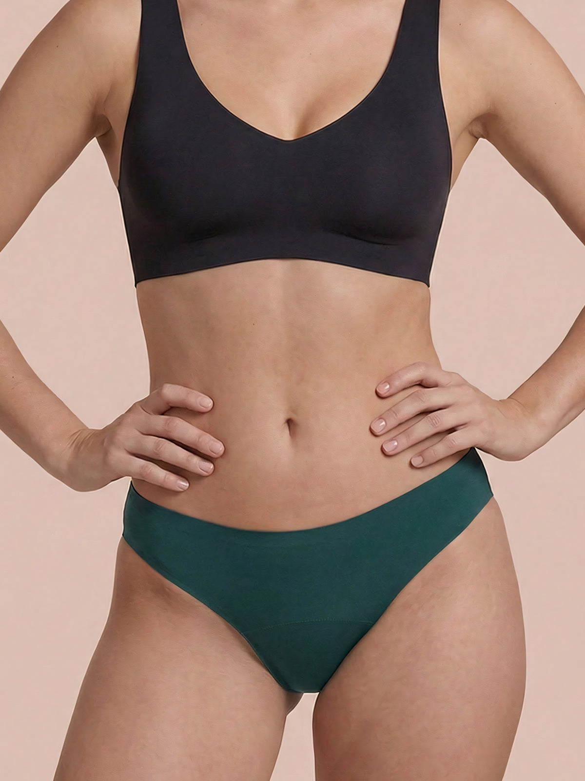 Classic 2.0 Brief | 100% ochrony przed przeciekaniem, dzień i noc | Zielone | Majtki menstruacyjne