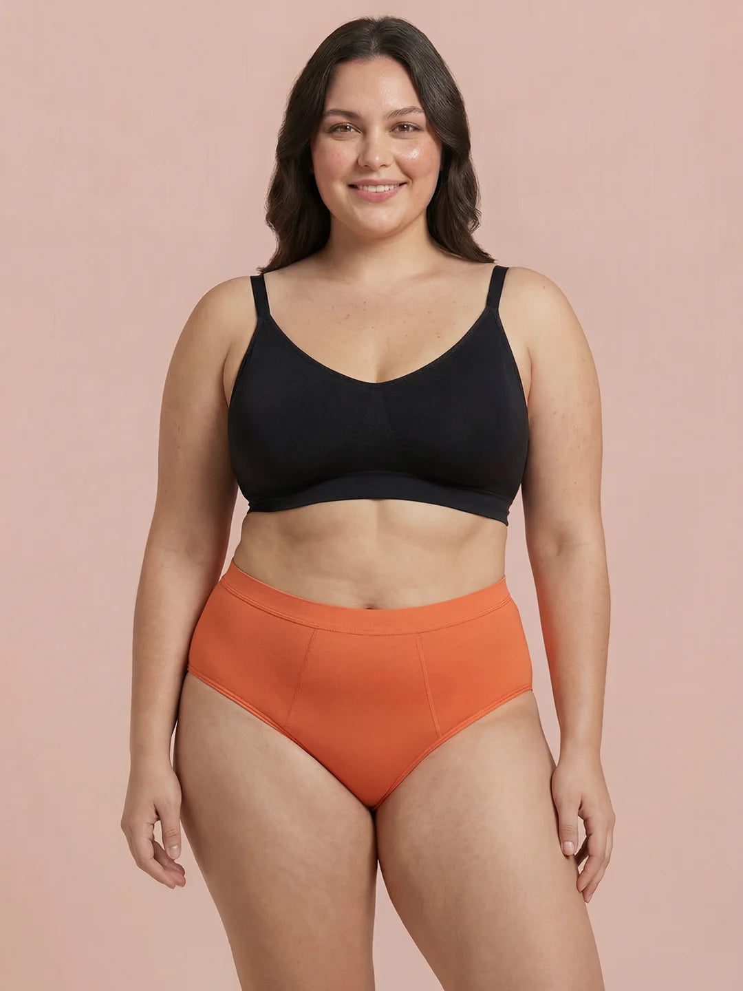 Invisible Hugger | 100% à prova de fugas, dia e noite | Laranja | Cuecas menstruais