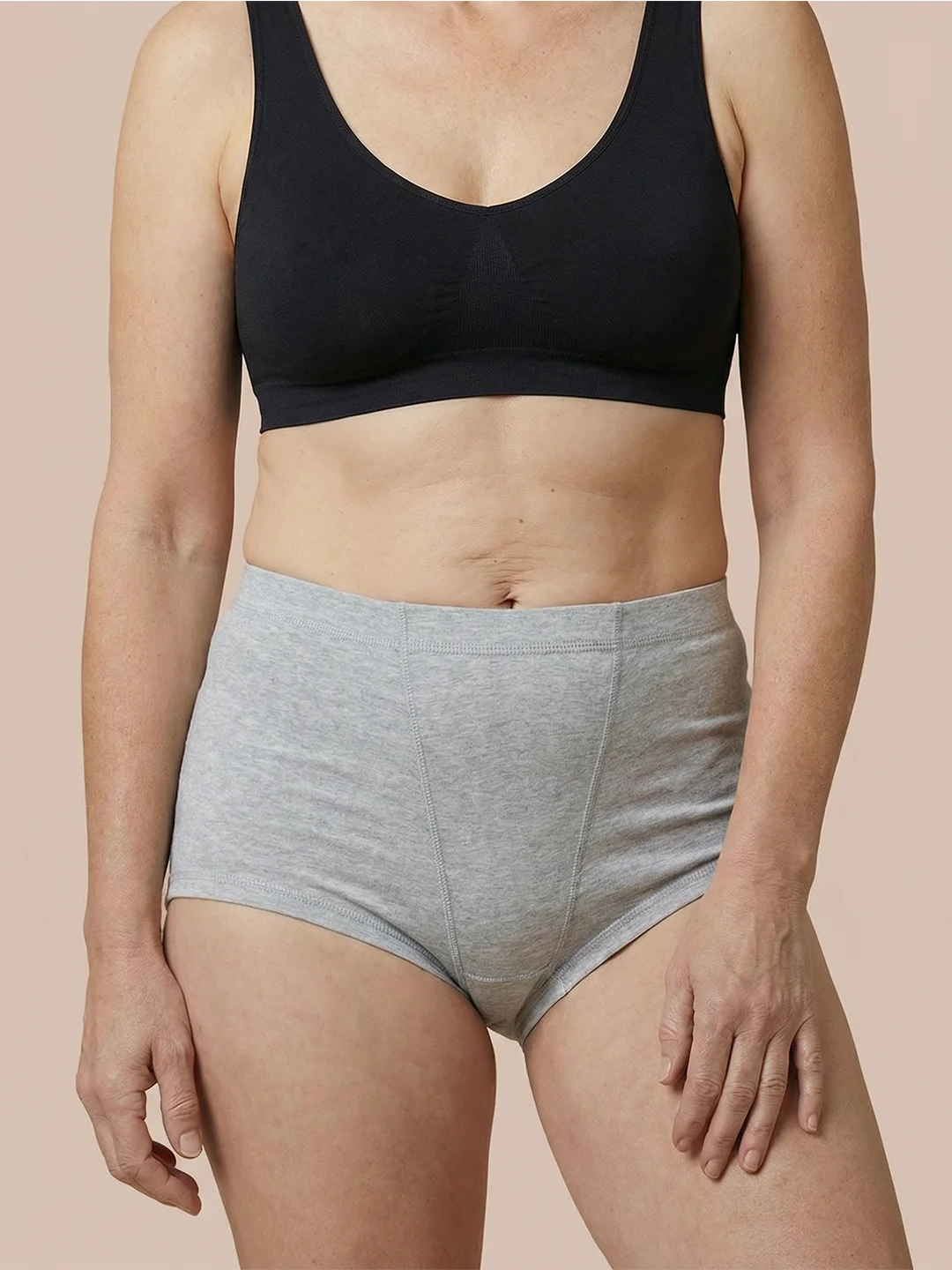 Inkontinenssi Bokserit | Runsas virtsankarkailu | 100% vuotosuoja, päivä & yö | Harmaa