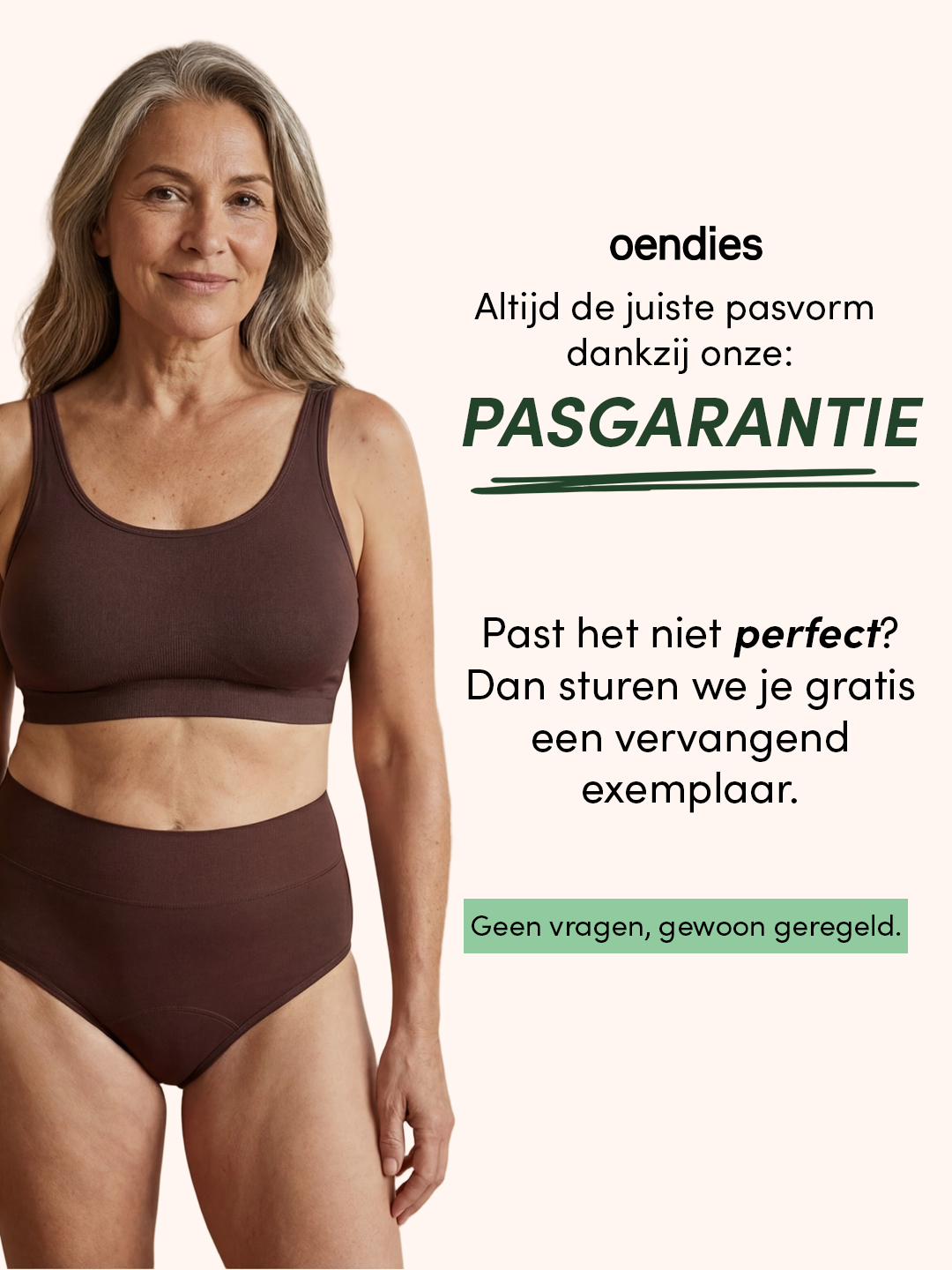 Huggster Brief | Bundel van 10 | Hevig Urineverlies | 100% lekvrij, dag & nacht | Bruin