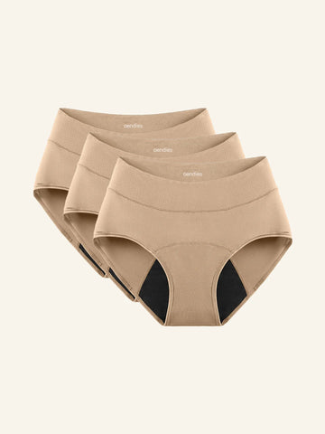 Huggster Brief | Zestaw 3 sztuk | Obfite nietrzymanie moczu | 100% ochrony przed przeciekaniem, dzień i noc | Morelowe