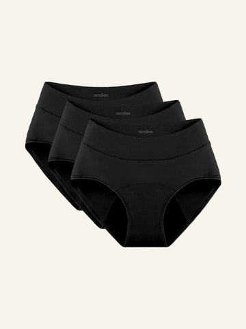 Huggster Brief | Zestaw 3 sztuk | na nietrzymanie moczu | 100% ochrony przed przeciekaniem, dzień i noc | Czarne