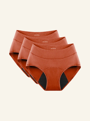 Huggster Brief | Zestaw 3 sztuk | Obfite nietrzymanie moczu | 100% ochrony przed przeciekaniem, dzień i noc | Pomarańczowy