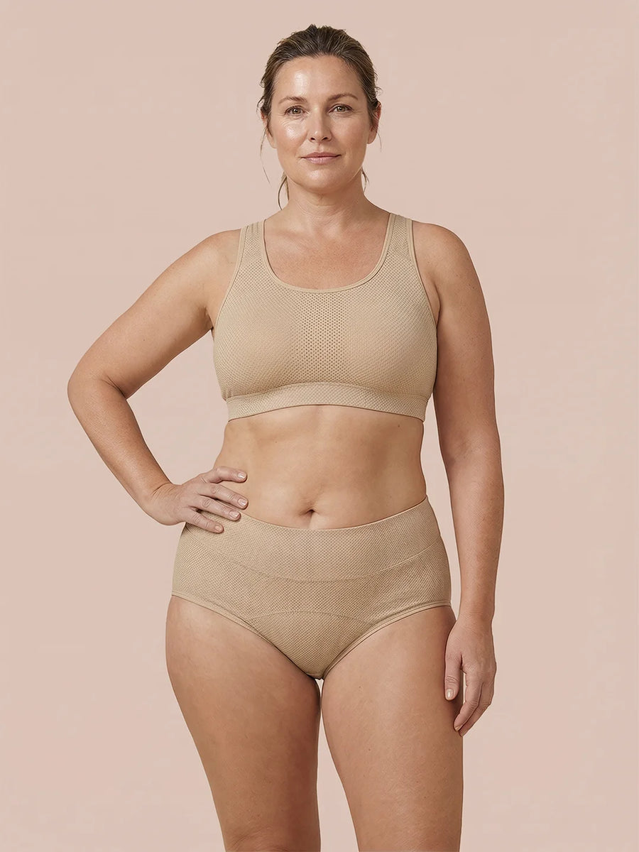 Classic Brief | 100% ochrony przed przeciekaniem, dzień i noc | Morelowe | Majtki menstruacyjne