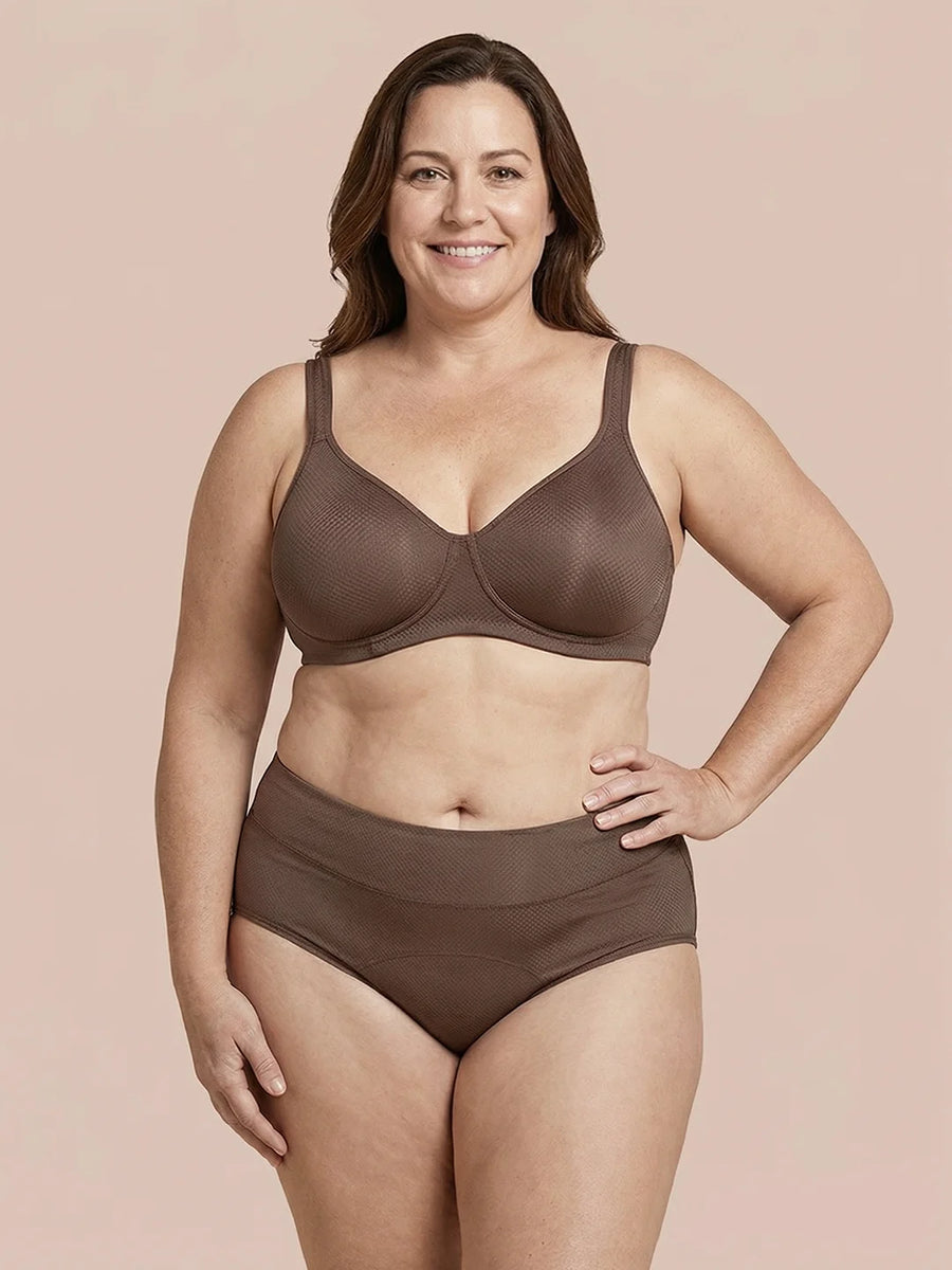 Classic Brief | 100% ochrony przed przeciekaniem, dzień i noc | Brązowe | Majtki menstruacyjne