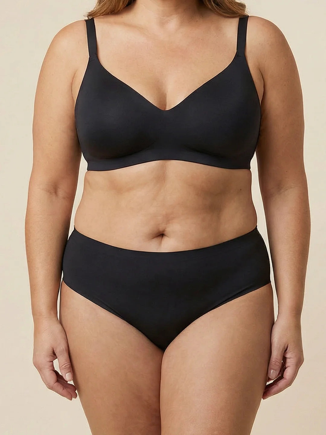 High Waist Brief | Incontinência urinária severa | Ultramacio e sem costuras | 100% à prova de fugas e Algodão Orgânico | Preto