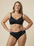 High Waist Brief | runsaaseen virtsankarkailuun | Erittäin pehmeä & saumaton | 100% vuotosuoja & luomupuuvilla | Musta | Kuukautisalushousut