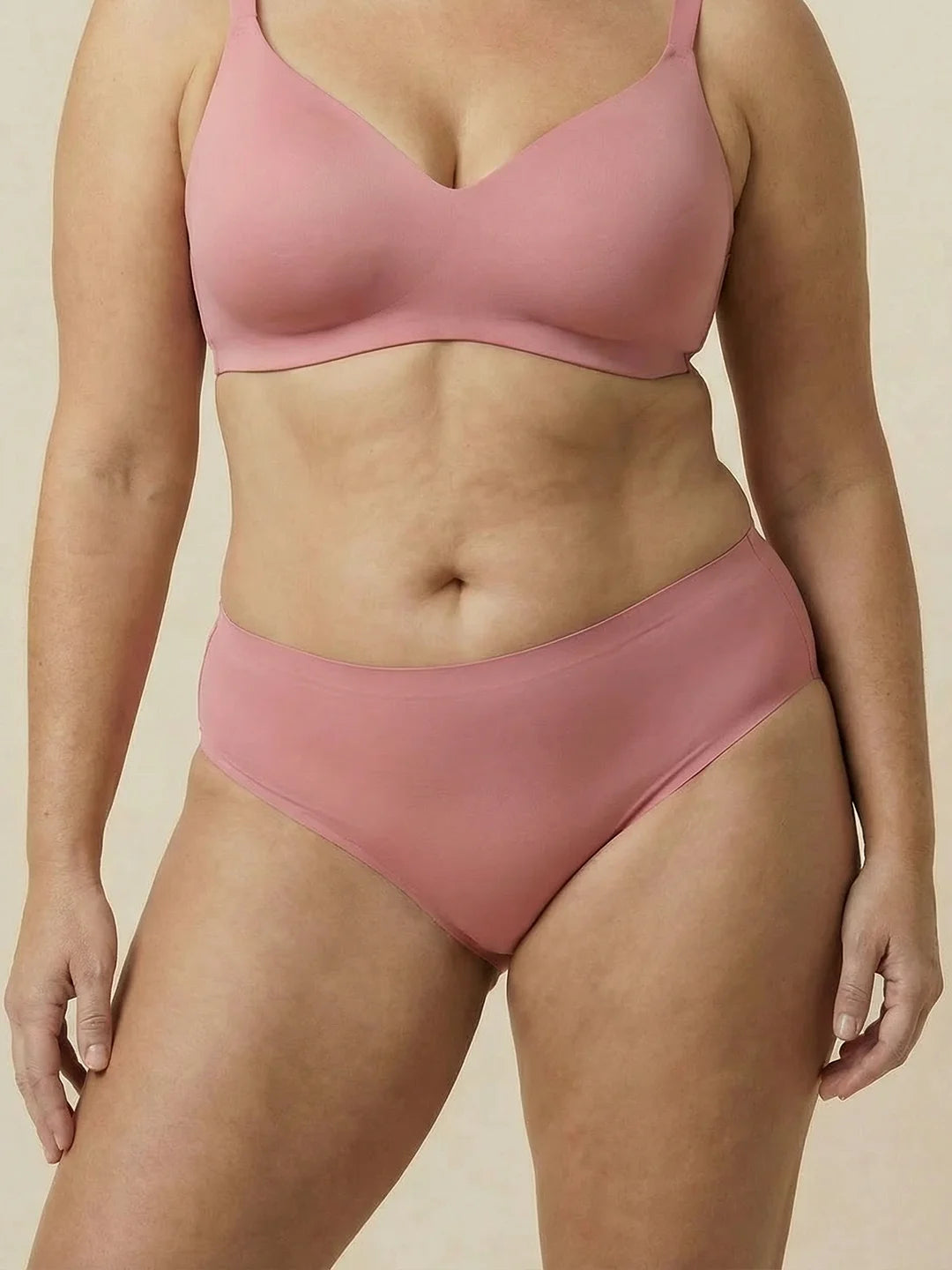 High Waist Brief | Perda de urina intensa | Ultra macio e sem costuras | 100% à prova de fugas e Algodão Orgânico | Rosa