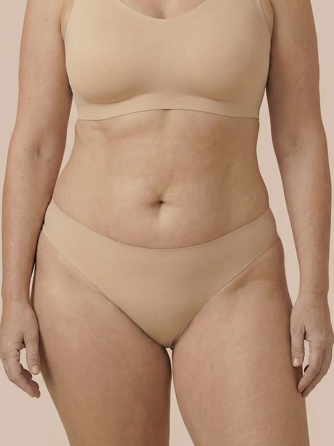 Bezszwowe brazyliany | Na lekkie nietrzymanie moczu | Ultramiękkie i bezszwowe | 100% ochrony przed przeciekaniem i bawełna organiczna | Apricot