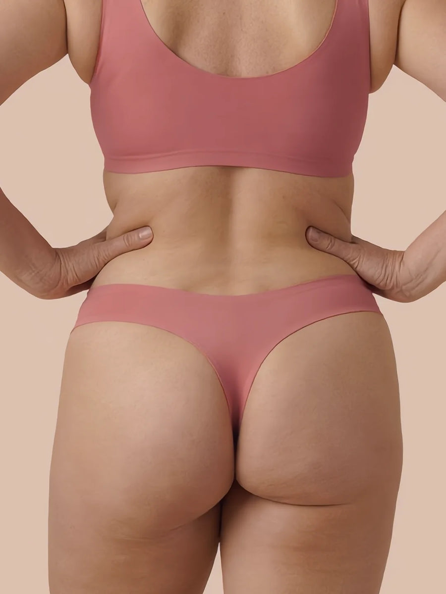 Brazilian sem costuras | Ligeira perda de urina | Ultramacio & sem costuras | 100% à prova de fugas & Algodão orgânico | Rosa | cuecas menstruais | Oendies