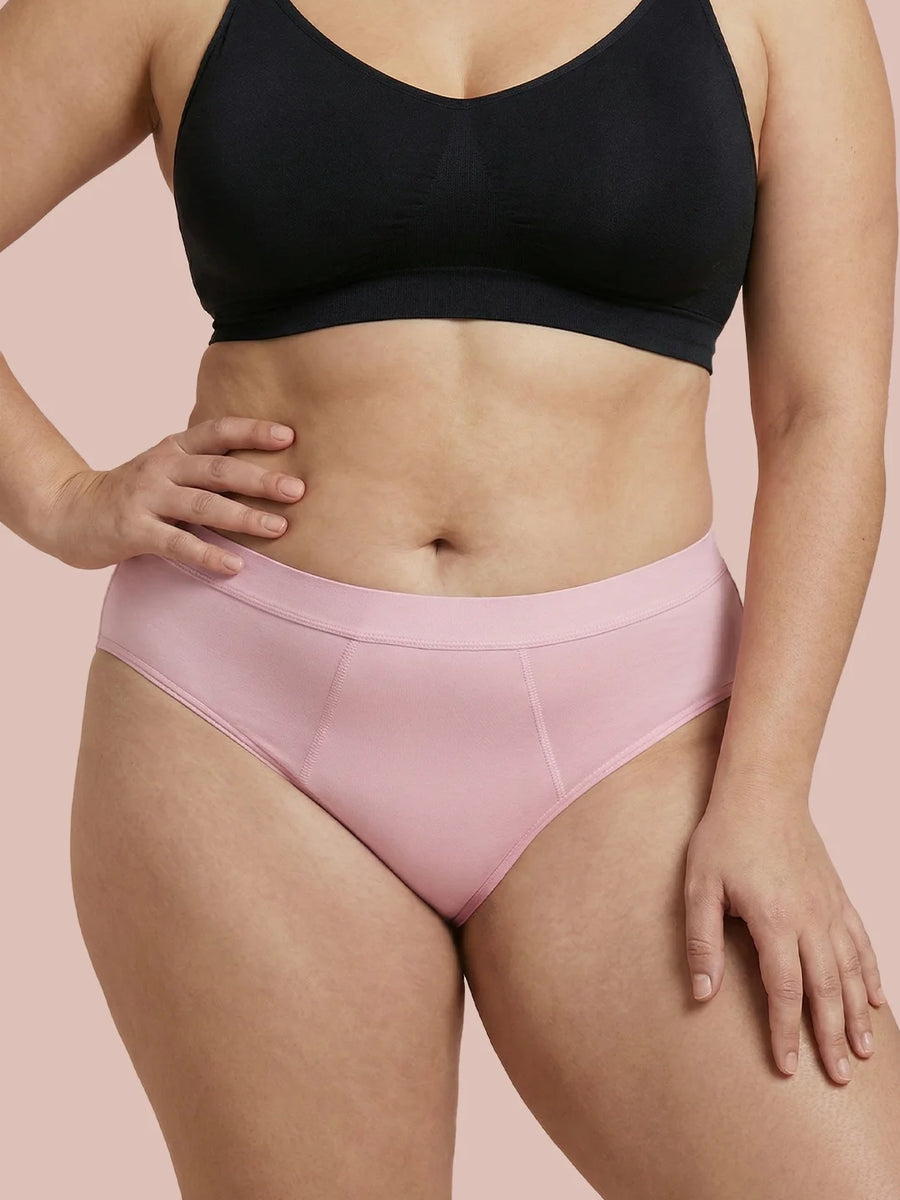 Invisible Hugger | 100% à prova de fugas, dia e noite | Rosa | Cuecas menstruais