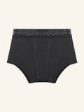 Boyfriend Brief 2.0 | 100% ochrony przed przeciekaniem, dzień i noc | Czarne | Majtki menstruacyjne
