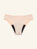 Menstruatie ondergoed apricot, losse classic 2.0 brief in vooraanzicht tegen een lichte achtergrond