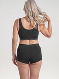 Incontinentie Boxershort Brief zwart, achteraanzicht aan model